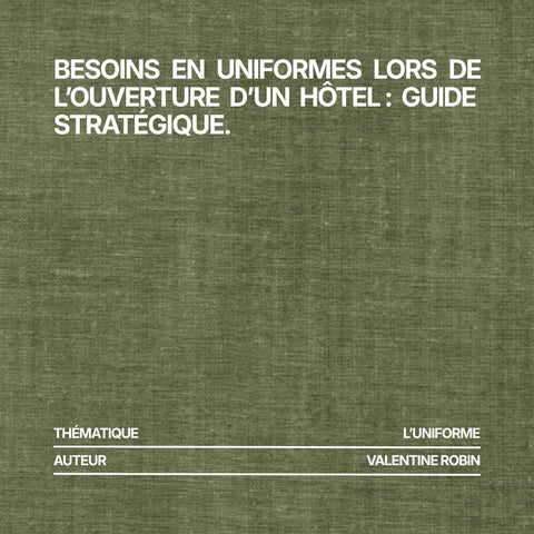 Besoins en uniformes lors de l’ouverture d’un hôtel : guide stratégique